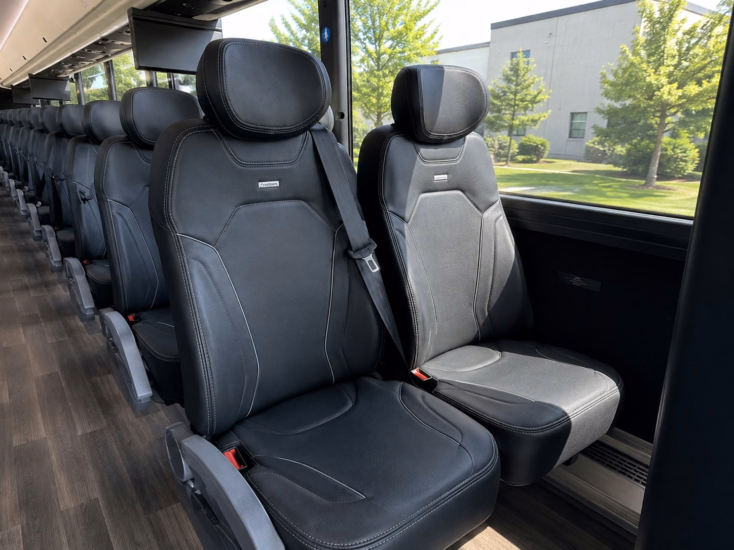 56 passenger charter bus interior