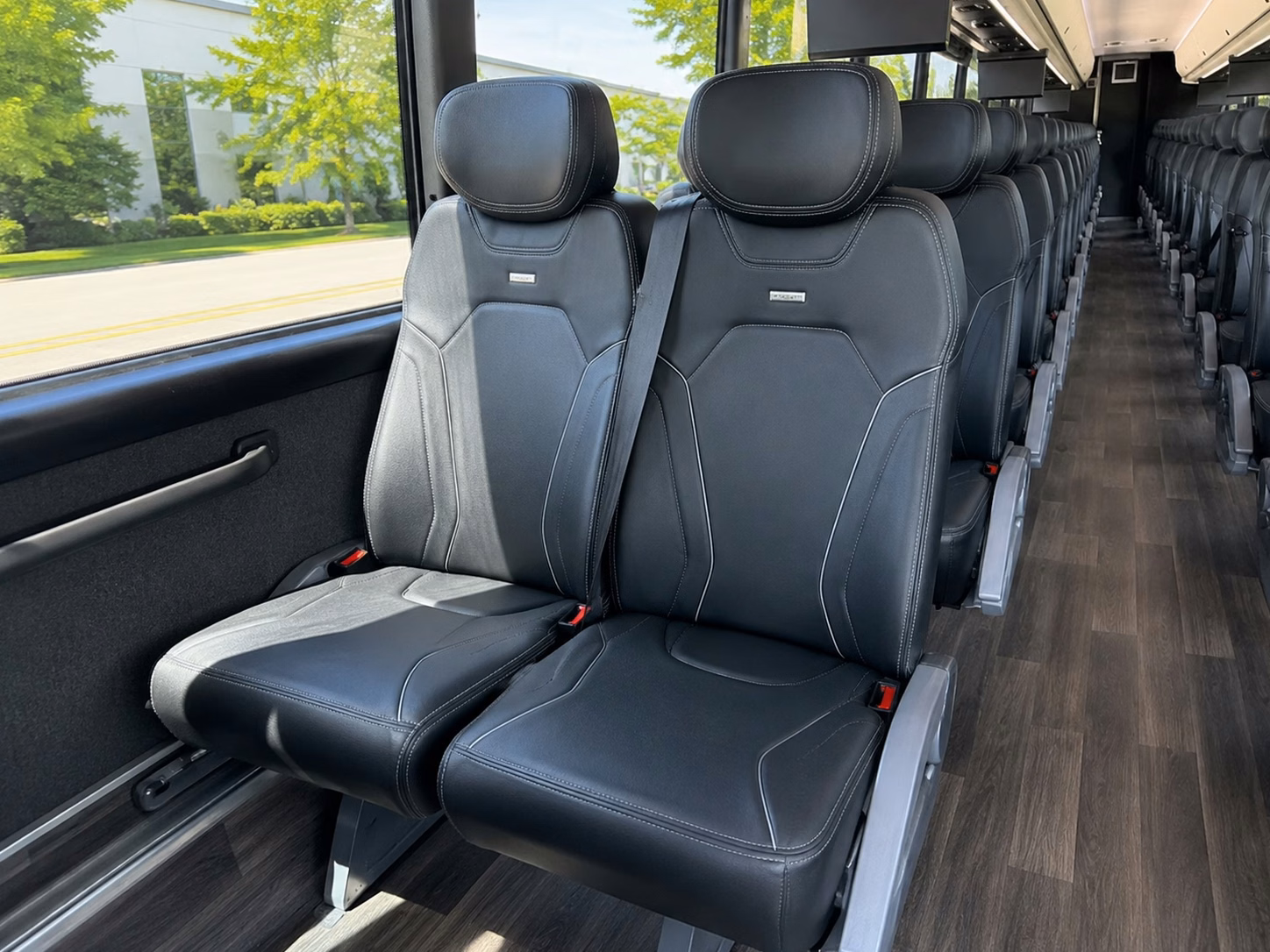 charter bus rentals for surprise wedding receptions at outdoor and venue spaces