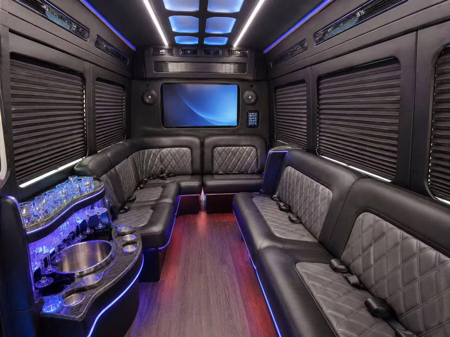 surprise charter bus interior